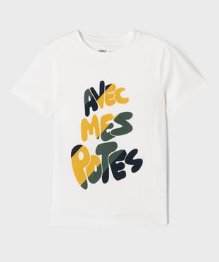 Tee-shirt manches courtes avec motif humoristique garçon vue1 - GEMO (ENFANT) - GEMO