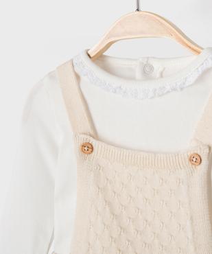 Ensemble 2 pièces body manches longues + salopette bébé vue2 - GEMO 4G BEBE - GEMO