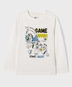 Tee-shirt manches longues avec motif sur l’avant garçon vue2 - GEMO 4G GARCON - GEMO