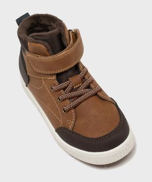 Boots fourrées à lacets élastiques et bride scratch garçon - Buggy Shoes vue5 - BUGGY - GEMO