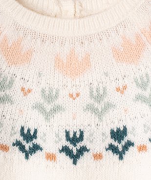 Robe pull en maille jacquard bébé fille vue2 - GEMO(BEBE DEBT) - GEMO