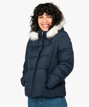Doudoune femme à capuche duveteuse vue1 - GEMO(FEMME PAP) - GEMO