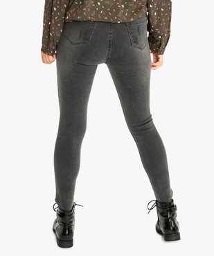 Jean skinny avec franges aux chevilles vue3 - GEMO (JEAN) - GEMO