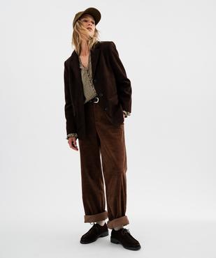 Veste en suédine à col tailleur femme vue4 - GEMO(FEMME PAP) - GEMO