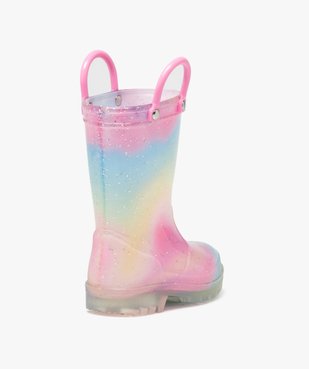 Bottes de pluie bébé fille à paillettes avec anses vue5 - LOVELY WINGS - GEMO