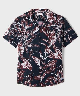 Chemise manches courtes à motif feuillage homme vue1 - GEMO (HOMME) - GEMO