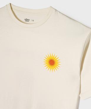 Tee-shirt manches courtes avec motifs soleils garçon vue2 - GEMO 4G GARCON - GEMO