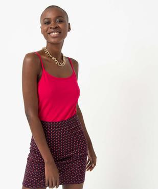 Débardeur uni à fines bretelles femme vue1 - GEMO (MAILLE) - GEMO