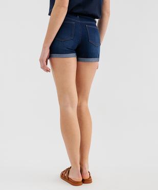 Short en jean stretch avec revers cousus femme vue3 - GEMO(FEMME PAP) - GEMO