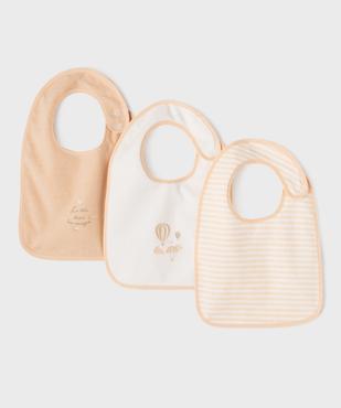 Bavoirs en éponge et matière imperméable bébé (lot de 3) vue1 - GEMO(BB COUCHE) - GEMO