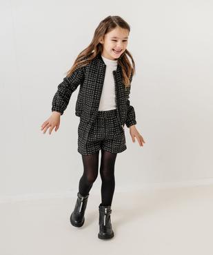 Short large effet tweed fille - LuluCastagnette vue2 - LULUCASTAGNETTE - GEMO