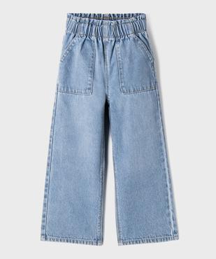 Jean wide leg taille ajustable fille vue1 - GEMO (ENFANT) - GEMO