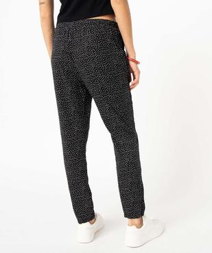 Pantalon femme fluide imprimé vue3 - GEMO(FEMME PAP) - GEMO