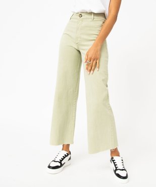 Jean « wide leg » taille haute longueur 7/8ème femme vue2 - GEMO(FEMME PAP) - GEMO