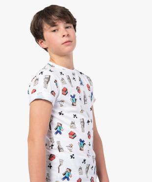 Tee-shirt garçon à manches courtes imprimé - Minecraft vue1 - MINECRAFT - GEMO