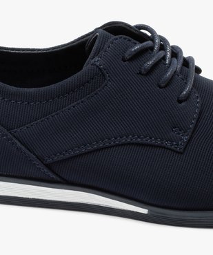 Derbies garçon en toile unie et semelle contrastante vue6 - GEMO (ENFANT) - GEMO