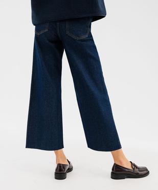 Jean wide leg cropped en denim brut femme vue6 - GEMO 4G FEMME - GEMO