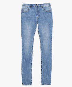 Jean homme skinny délavé avec plis sur les hanches vue4 - GEMO (HOMME) - GEMO