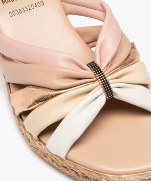 Mules femme à talon compensé et à brides fantaisie vue6 - GEMO(URBAIN) - GEMO