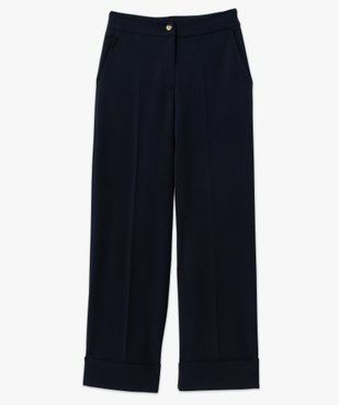 Pantalon de tailleur droit en maille souple femme vue4 - GEMO(FEMME PAP) - GEMO