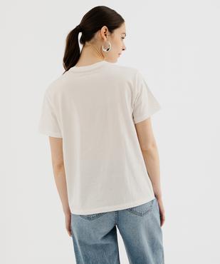 Tee-shirt manches courtes imprimé femme vue3 - GEMO 4G FEMME - GEMO