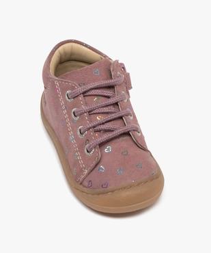 Chaussures premiers pas en cuir avec détails brillants bébé fille - NA! vue5 - NA! GEMO FOR GOOD - GEMO