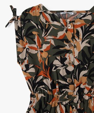 Robe en viscose à motif feuillage fille vue2 - GEMO (ENFANT) - GEMO