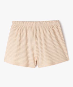 Short de pyjama ample en maille côtelée fille vue3 - GEMO 4G FILLE - GEMO