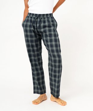 Bas de pyjama en flanelle de coton doux à carreaux homme vue1 - GEMO(HOMWR HOM) - GEMO