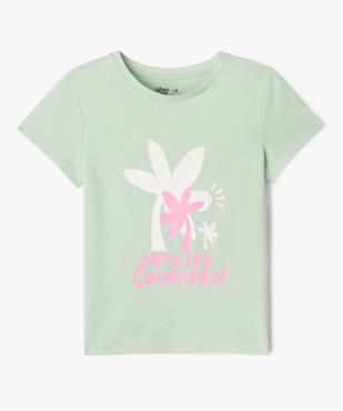 Tee-shirt manches courtes à motif fille vue1 - GEMO 4G FILLE - GEMO