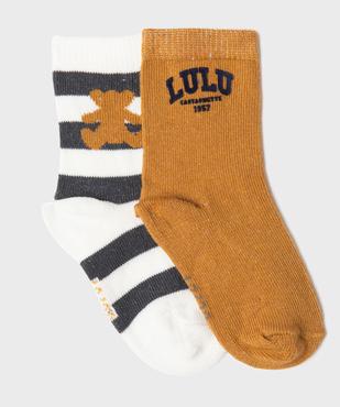 Chaussettes tige haute imprimées bébé - LuluCastagnette (lot de 2) vue1 - LULUCASTAGNETTE - GEMO