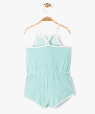 Combishort bébé fille en éponge à fines bretelles croisées au dos vue3 - GEMO(BEBE DEBT) - GEMO