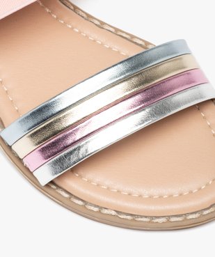 Sandales fille multicolore effet métallisé avec bande élastique  vue6 - GEMO (ENFANT) - GEMO