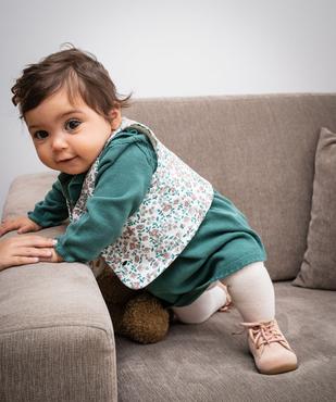 Gilet sans manches réversible coupe courte bébé fille vue7 - GEMO(BB COUCHE) - GEMO