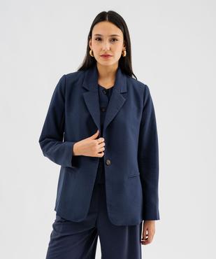 Veste de costume en viscose femme vue1 - GEMO 4G FEMME - GEMO