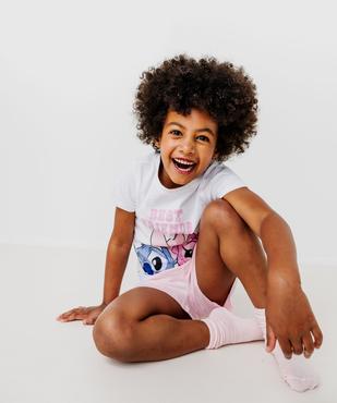 Pyjashort bicolore à motif Stitch et Angel fille - Disney vue6 - LILO & STITCH - GEMO