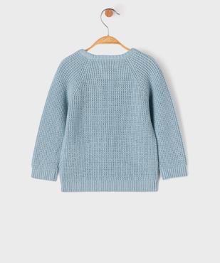Pull en maille fantaisie à manches raglan bébé garçon vue3 - GEMO(BEBE DEBT) - GEMO