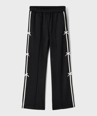 Pantalon de jogging avec petits noeuds sur le côté fille vue2 - GEMO (JUNIOR) - GEMO