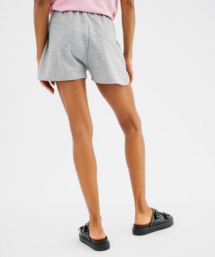 Short en maille French Terry avec taille ajustable femme vue3 - GEMO 4G FEMME - GEMO