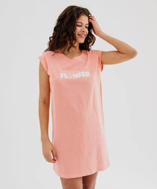 Chemise de nuit sans manches imprimée femme vue1 - GEMO 4G FEMME - GEMO