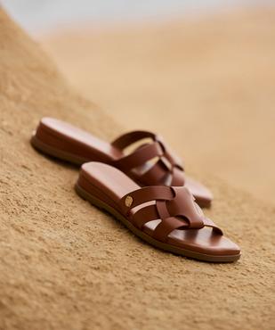 Mules à talon compensé et brides entrelacées femme - LuluCastagnette vue1 - LULUCASTAGNETTE - GEMO