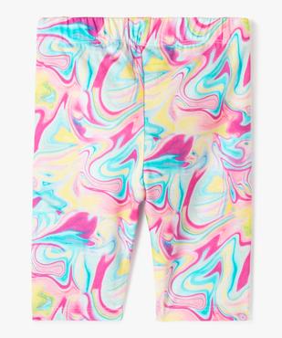 Legging fille court multicolore à taille élastiquée vue3 - GEMO (ENFANT) - GEMO