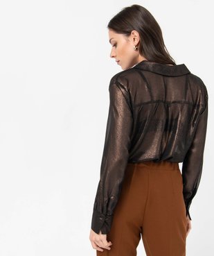 Chemise femme transparente scintillante vue3 - GEMO(FEMME PAP) - GEMO