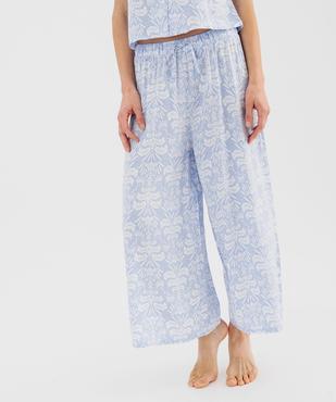 Pantalon de pyjama fluide imprimé femme vue1 - GEMO 4G FEMME - GEMO