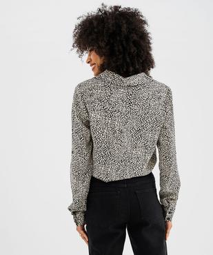 Chemise à manches longues en viscose imprimée femme vue3 - GEMO(FEMME PAP) - GEMO