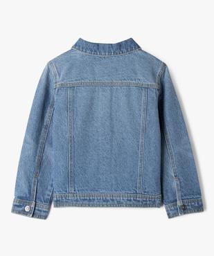 Veste en jean denim 100% coton fille vue3 - GEMO 4G FILLE - GEMO