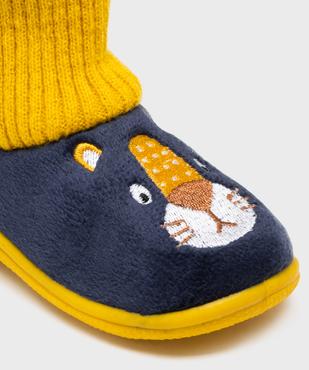 Chaussons en velours à tige chaussette montante bébé garçon vue6 - GEMO 4G BEBE - GEMO