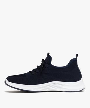 Baskets homme unies en mesh à col élastique et souple  vue3 - BOTTESINI - GEMO