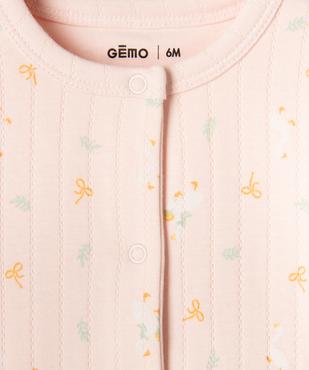 Sweat brassière à boutons pression bébé fille vue2 - GEMO(BB COUCHE) - GEMO