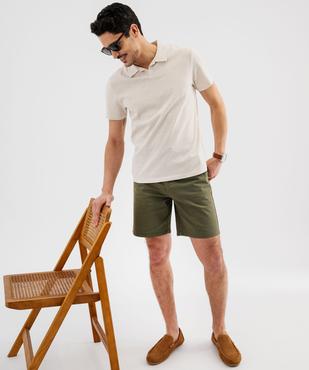 Polo manches courtes à col fantaisie homme vue4 - GEMO 4G HOMME - GEMO